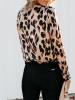 V-Neck Regular Print Long Sleeve Standard Blouse