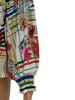 Floral Stand Collar Lantern Sleeve Blouse