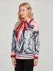 Floral Print Tie Neck Bowknot Button Women's Shirt