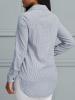 Stripe Lapel Single-Breasted Blouse