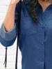 Women Asymmetry Casual Denim Blouse