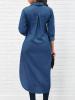 Women Asymmetry Casual Denim Blouse