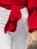 V-Neck Pullover Long Sleeve Women's Blouse