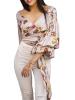V-Neck Pullover Long Sleeve Women's Blouse