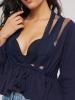 Lace See-Through Deep V Sexy Women's Blouse
