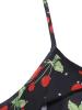 Large Code  Cherry Printing Strap Women's T-shirt
