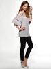 Pure Color Off Shoulder Round Collar Women's T-shirt