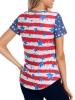 Star Stripe Splicing  Women's T-shirt