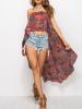 Irregular Floral Off Shoulder Tank Top