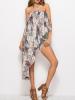 Irregular Floral Off Shoulder Tank Top