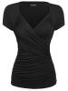 Basic Pure Color V-Neck Leisure T-shirt