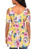 Hot Floral V-Neck Short Sleeve T-shirt