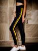Patchwork Print Letter Sports Leggings