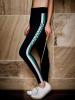 Patchwork Print Letter Sports Leggings