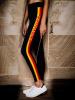 Patchwork Print Letter Sports Leggings