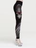 Chic Halloween Skull Skeleton Casual Pants