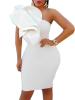 Sleeveless Patchwork Knee-Length Bodycon Plain Dresses