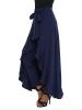 Plain Lace-Up Double-Layer Women's Casual Pants