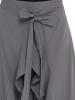 Plain Lace-Up Double-Layer Women's Casual Pants
