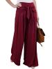 Plain Pleated Wide Legs Casual Pants