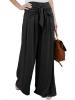 Plain Pleated Wide Legs Casual Pants