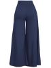 Plain High-Waist Wide Legs Women's Pants