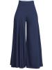 Plain High-Waist Wide Legs Women's Pants