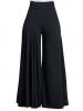 Plain High-Waist Wide Legs Women's Pants