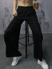 Stylish Contrast Color Split Casual Pants