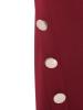 Women's Pure Color Button Split Pants