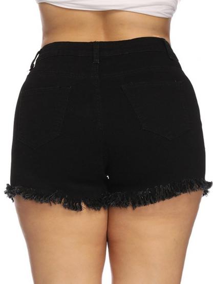 Denim Ragged Cutoffs Women's Shorts