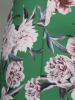 Color Block Floral Print Wide Legs Women's Pants