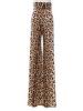 High-Waist Leopard Printed Wide Leg Women's Casual Pants