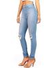 Solid Color Ripped Denim Women's Jeans