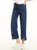 Double Zip Wide Legs Women's Jeans