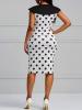 Contrast Color Sleeveless Split Bodycon Dress