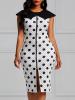 Contrast Color Sleeveless Split Bodycon Dress