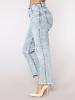 Asymmetric Cut Plain Pocket Women's Jeans