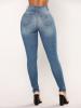 Holw Worn Stretchy Women's Jeans