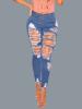 Hole High Waist Worn Women's Jeans