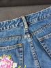 Pocket Embroidery Button Women's Jeans