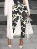 Camouflage Worn Patchwork Women's Casual Pants