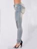 Worn Pleated Zipper Pocket Women's Jeans