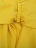 Yellow Turtle Neck Pullover Women's Pencil Dress
