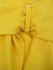 Yellow Turtle Neck Pullover Women's Pencil Dress