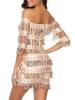 Sexy Slash Neck Half Sleeve Bodycon Dress