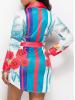 Hot Floral Oversize Contrast Color Bodycon Dress