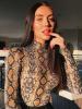 Snake Skin Print Slim Bodycon Dress