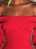 Slash Neck Slim Plain Heap Sleeve Bodycon Dress