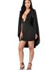 Solid Color Cape Boedycon Dress